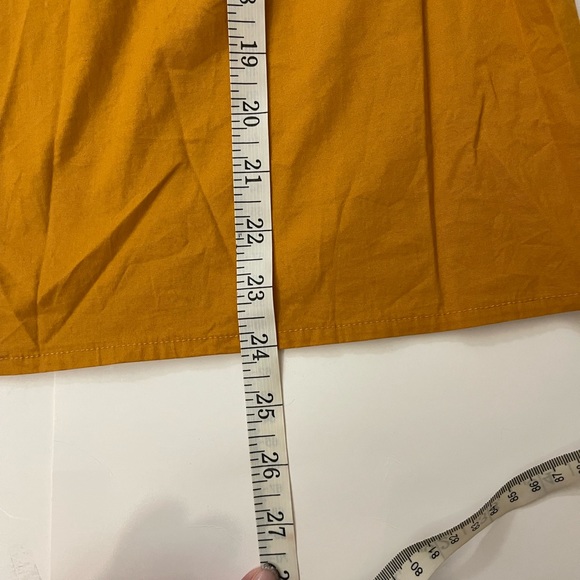 J. Crew Mustard and Pink Eyelet Embroidered Flutter Sleeve Top Size Small - Picture 11 of 13